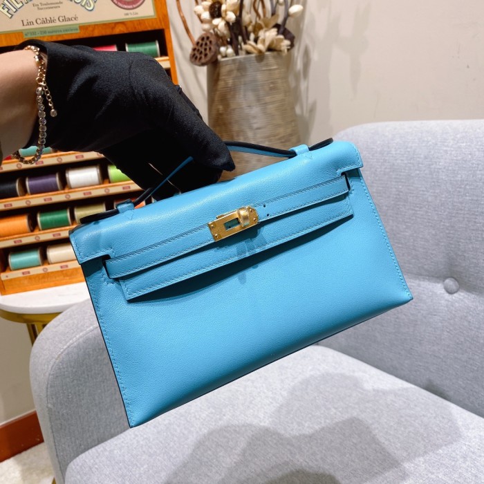 新品 エルメス 手作り 財布 セカンドバッグ MINIKELLY TA2001P-HE-18