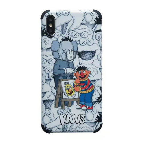 KAWS iphone 11/11Rケース可愛いキャラクター付きiphone xr/xs maxケース 個性潮流iphonex/8/7 plusケース 保護性 耐衝撃