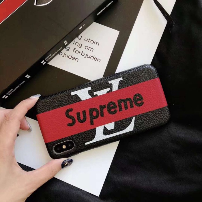 シュプリーム ルイヴィトンコラボ IPhone xr/Xs/Xs maxケース オシャレブランド Supreme アイフォンxs/x/8plus保護カバー 個性 ルイヴィトン Iphone X/xsハードケース 激安