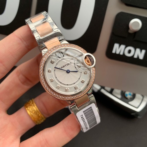 カルティエ Cartier 時計 クォーツ レディース バロンブルー Ca-TSH390-059