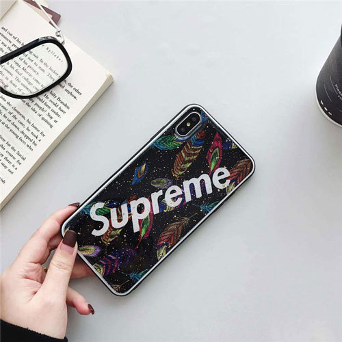 シュプリーム iphone xr/xs maxケース お洒落 アイフォンxs/xカバー 個性 supreme iphone 6s/7/8plusケース シンプル風