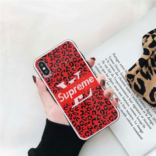 ルイヴィトン iphone xr/xs maxケース 高級コラボ シュプリーム アイフォンxs/xカバー オシャレ supreme iphone 6s/7/8plusケース 豹紋