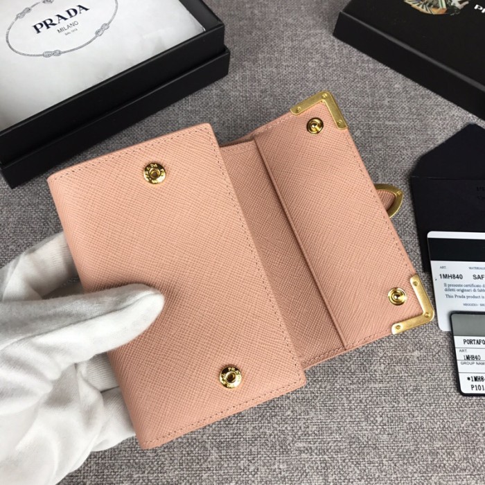新作特N品 PRADA/プラダ 短財布 三つ折り財布 1MH840-PA383