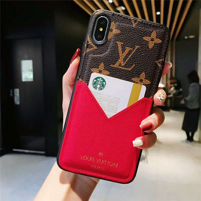 ルイヴィトン iphone xr/xs maxケース カード入れ アイフォンxs/xカバー ８色 iphone 7/8plusケース ビジネス風 人気通販