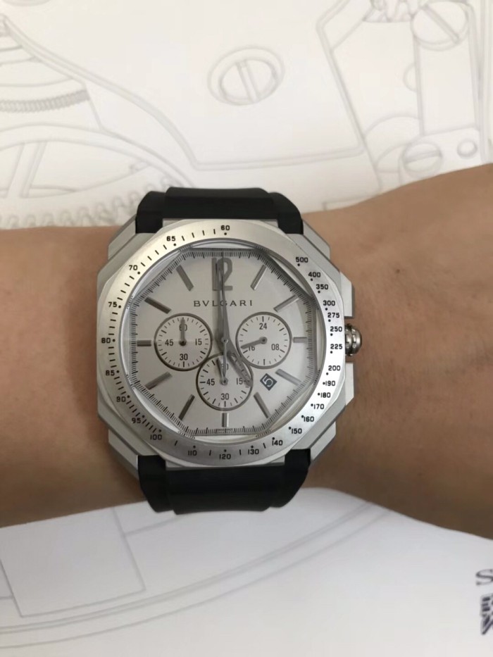 BVLGARI ブルガリ 腕時計 メンズ 42mm 精准6針 クロノグラフ BV-WD440-053