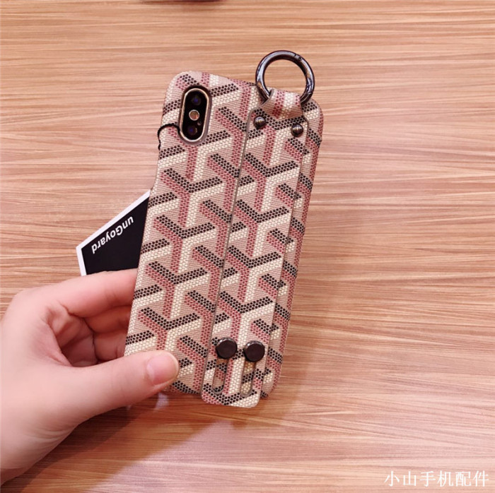 ゴヤール iphone xr/xs maxケース経典Y型 goyard iphone xs/xケース アイフォン7/8s plusカバー ハンドベルト付け お洒落ジャケット