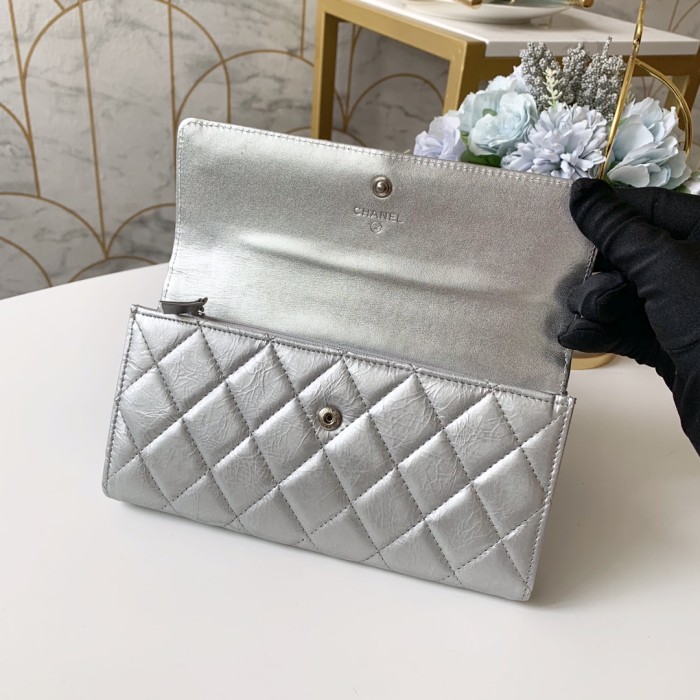 シャネルCHANEL Wホック二つ折り長財布 男女兼用 JJX2002P260-31502-3