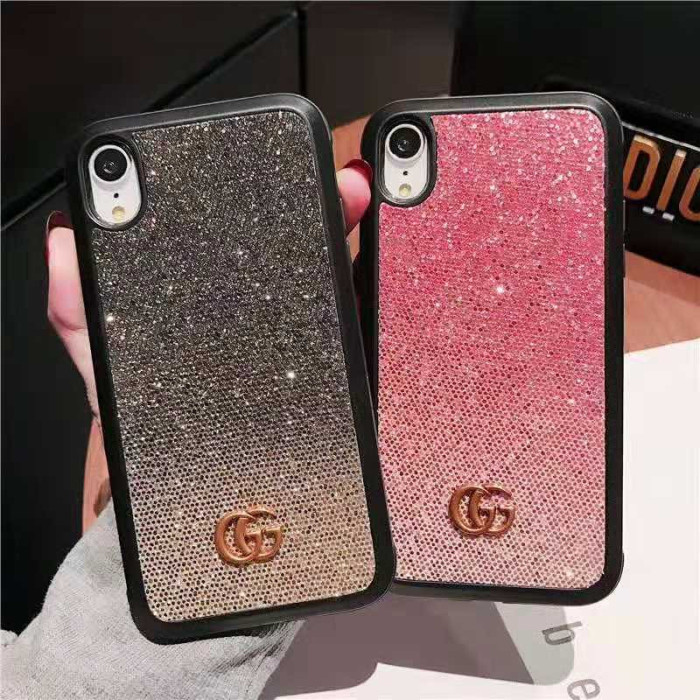 グッチ iphone xr/xsケース 綺麗 iphone x/8plusケース 人気潮流 アイフォン7 plus/xs maxケース キラキラ ペア向け