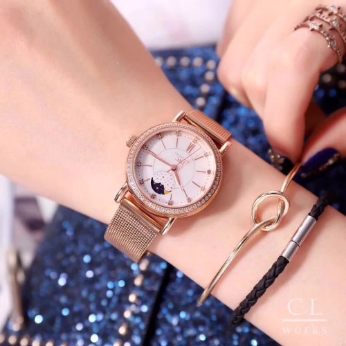 IWC レディース 時計 クォーツ(日本製）34mm 日月星系列 IWC-WD350-059