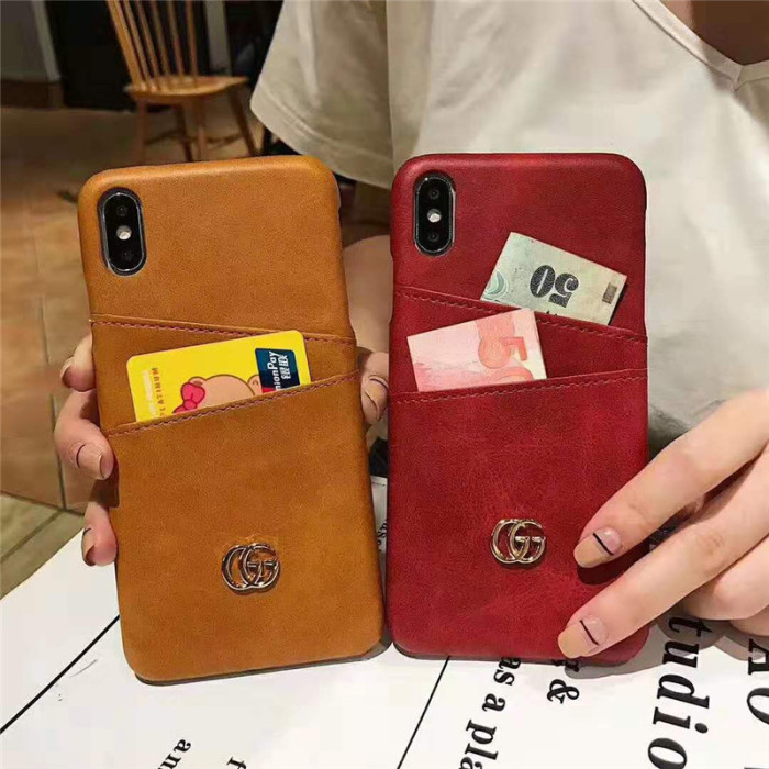 グッチ iphone xr/xs maxケースブランドgucci iphone 11/11R/XIケースビジネス風 iphone x/8/7 plusカバー ファッションカードポケット付き耐衝撃