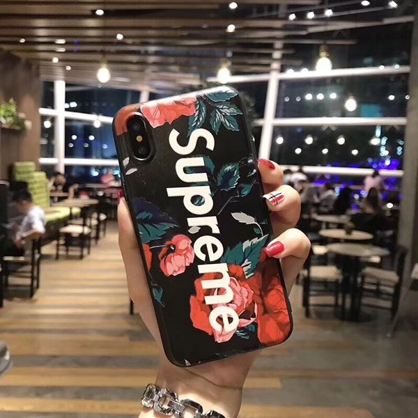 supreme 花柄 iphoneXケース お洒落 人気 iphone8/8plusケースジャケット 男性 女性