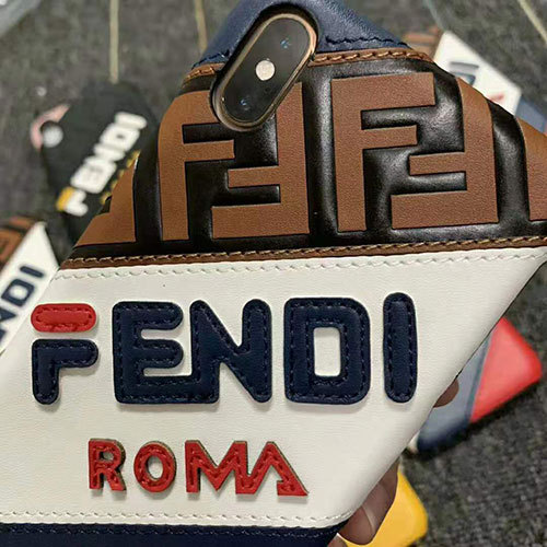 FENDI iphone xi/x11rケース お洒落 混色 フェンディ iphone xr/xsケース 高品質 FENDI iphone xs maxケース 皮革 個性潮流