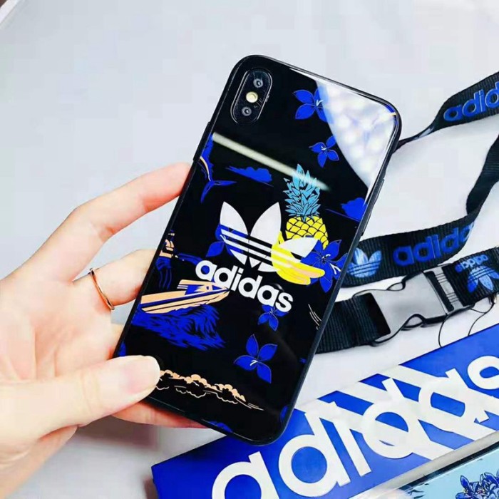 Adidas iPhone XI/XI maxケース ブランド 潮流 アディダスiPhone 11/11 proケース 運動風 アディダスアイフォンXR/XSケース 肩掛け式 ファション