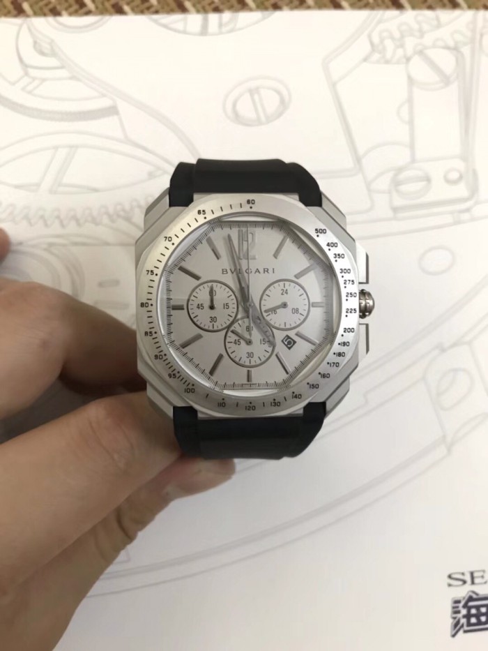 BVLGARI ブルガリ 腕時計 メンズ 42mm 精准6針 クロノグラフ BV-WD440-053