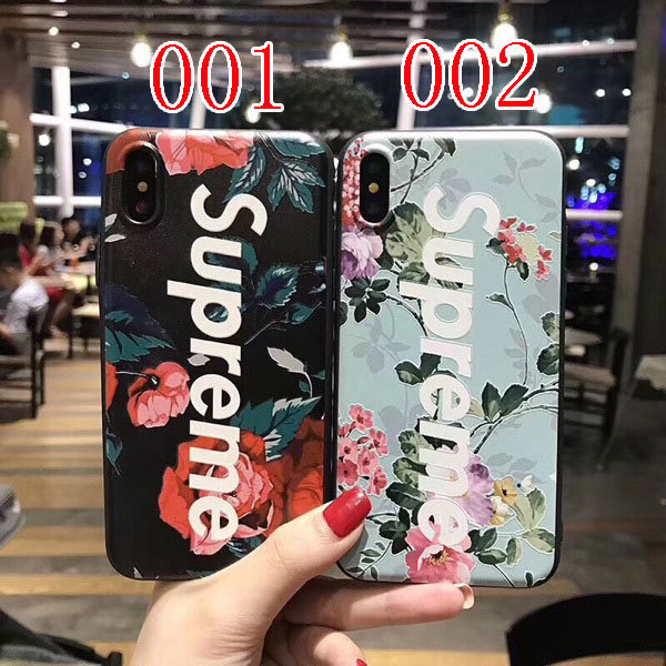 supreme 花柄 iphoneXケース お洒落 人気 iphone8/8plusケースジャケット 男性 女性