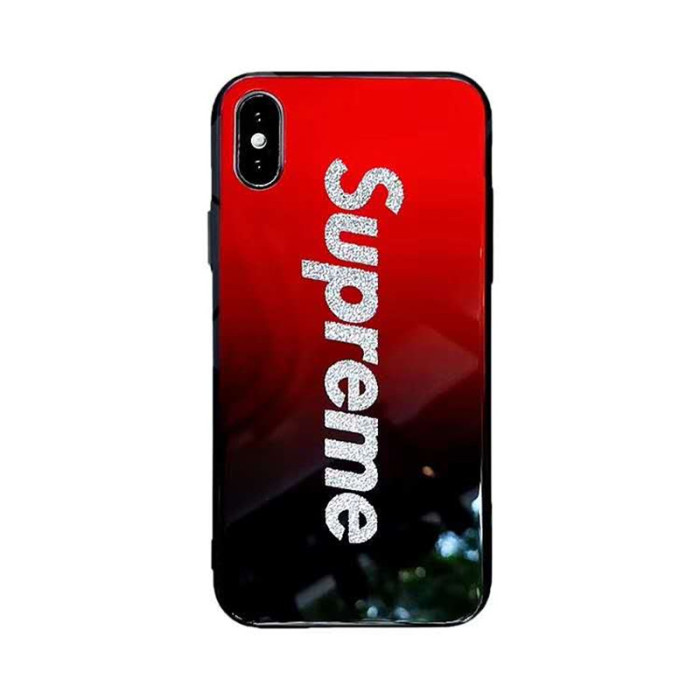 シュプリーム iphone xr/xs/xs maxケース 人気潮流ブランド SUPREME アイフォンテンアール/x/xs マックスカバーキラキラsupreme英文字付け 個性ジャケット