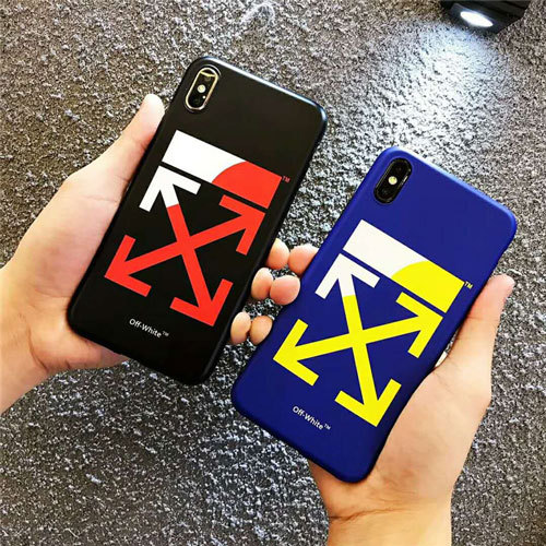 OFFWHITE オフホワイト iphone xs/xr/xs maxケース ブランド iphoneテンアールケース 個性潮流 iphone x/8/7Plusケース 矢印ロゴ 芸能人愛用