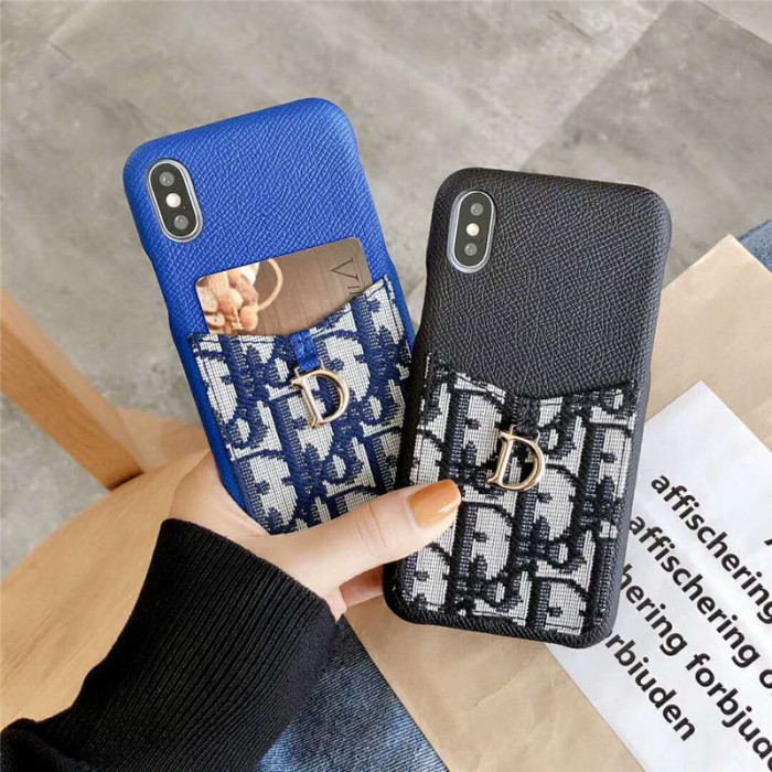 ディオール Dior iphone xrケース 人気 ブランド iphone xs maxカバー カード入れ iphone xs/x/8Plusケース 生地 柔らかい 芸能人愛用 激安販売