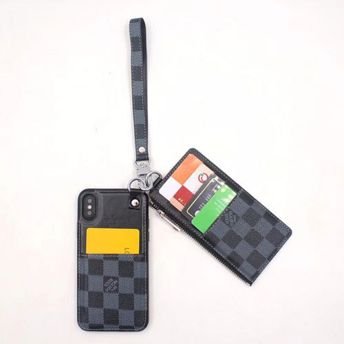 ルイヴィトン チエック柄 iphone x/xs/XR/xs maxケース お洒落 ブランド モノグラム アイフォンテンアール/xs/xs マックスカバー チャックポケット付け