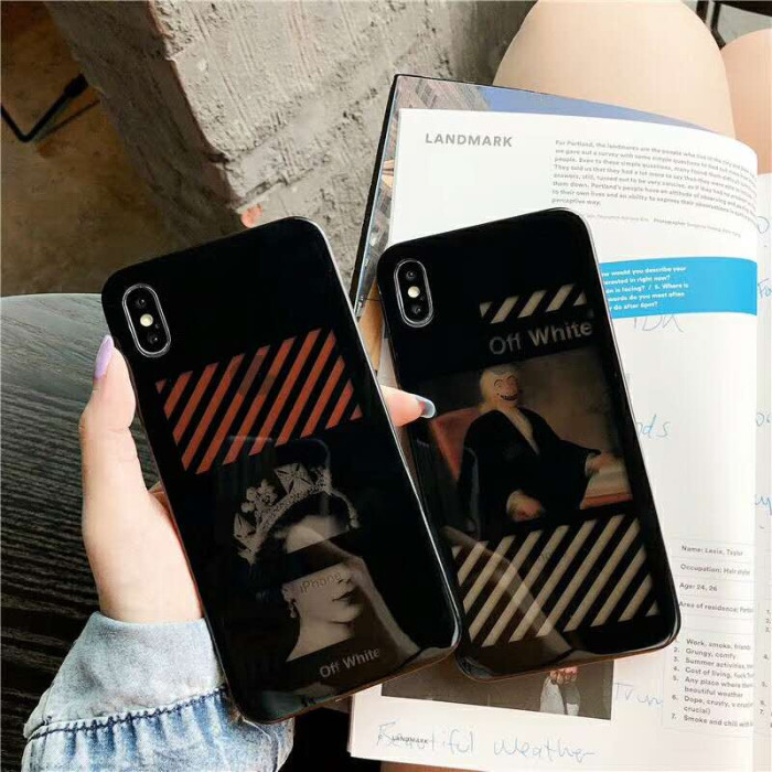 OFFWHITE オフホワイト iphone xrケース 人気 ブランド iphone xs maxケース iphone xs/x/8Plusケース 光沢感 芸能人愛用