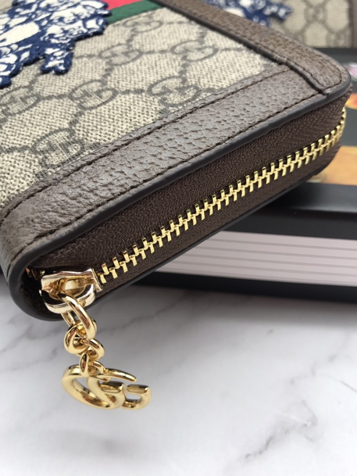美品 GUCCI グッチ 長財布 ラウンドファスナー式財布 523154-3