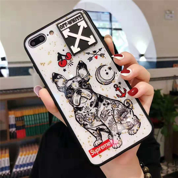 シュプリーム iphone xrケース 可愛い supreme iphone xs maxケース 個性 オーフホワイトアイフォンxs ケース 人気 iphonex/8plusケースペア向け