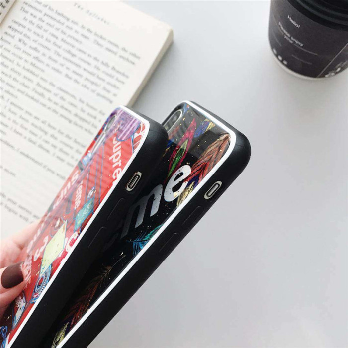 シュプリーム iphone xr/xs maxケース お洒落 アイフォンxs/xカバー 個性 supreme iphone 6s/7/8plusケース シンプル風