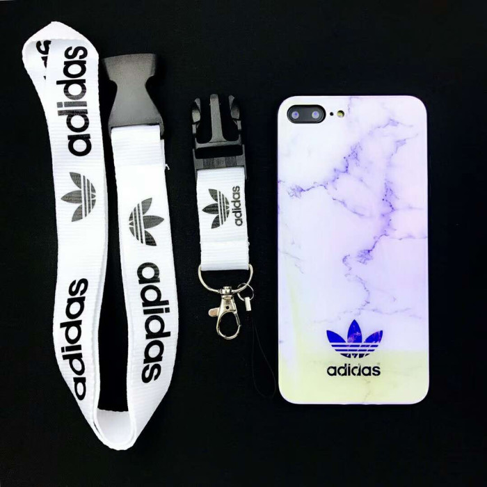 アディダス adidas iphone xrケース アイフォンxs/xs maxカバー ブランド おしゃれ 大理石 光沢感 ストラップ付き iphone x/7/8/6SPlusケース 人気 耐衝撃 芸能人愛用