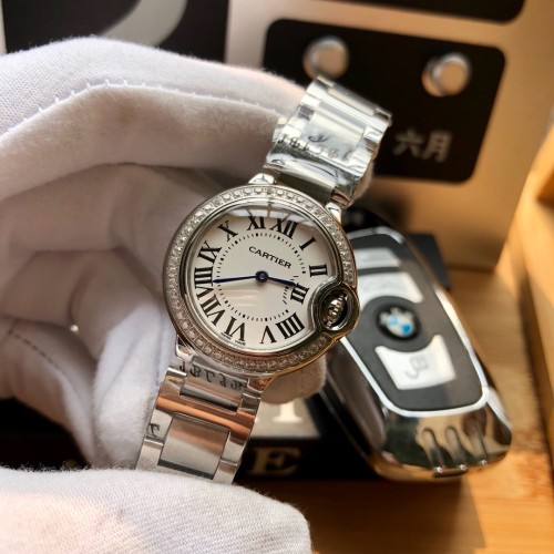 カルティエ Cartier レディース 腕時計 28mm バロンブルー Ca-TSH350-017