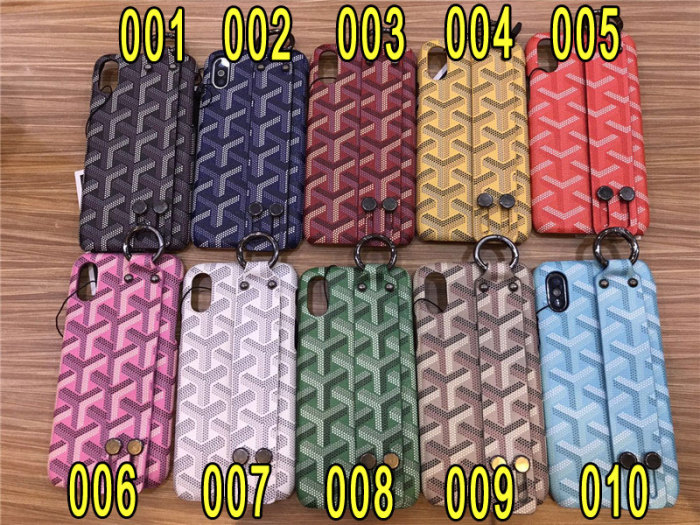 ゴヤール iphone xr/xs maxケース経典Y型 goyard iphone xs/xケース アイフォン7/8s plusカバー ハンドベルト付け お洒落ジャケット