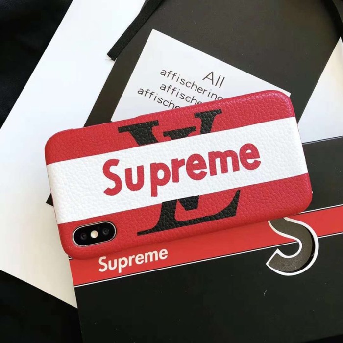 シュプリーム ルイヴィトンコラボ IPhone xr/Xs/Xs maxケース オシャレブランド Supreme アイフォンxs/x/8plus保護カバー 個性 ルイヴィトン Iphone X/xsハードケース 激安