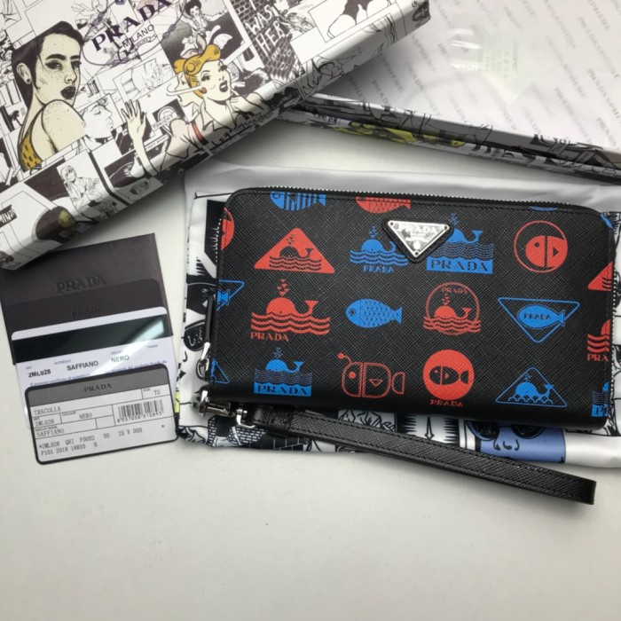 特N品 PRADA/プラダ 長財布 ラウンドファスナー式財布 2ML028-PA430