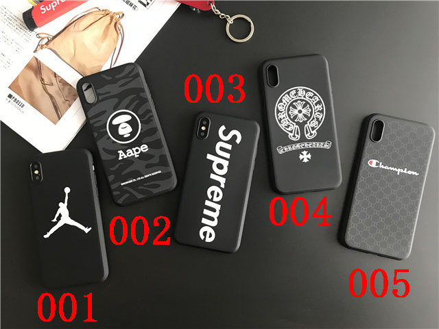 ブランド ジョーダンiphoneXケース薄型 supreme champion aape iphoneXカバー 男女兼用 黒い 便利 激安