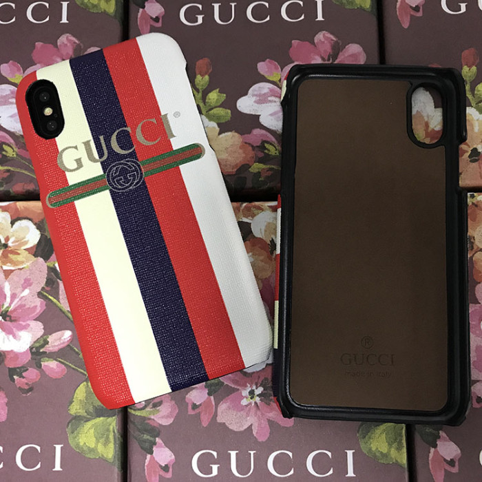 グッチiphone11/11pro/11pro maxケース即納品 iphone xr/xs/xs maxケースファッション ブランド アイフォンテンアール/x/xs マックスカバー 個性ストライプデザイン 芸能人愛用