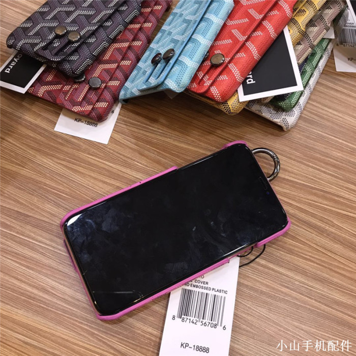 ゴヤール iphone xr/xs maxケース経典Y型 goyard iphone xs/xケース アイフォン7/8s plusカバー ハンドベルト付け お洒落ジャケット