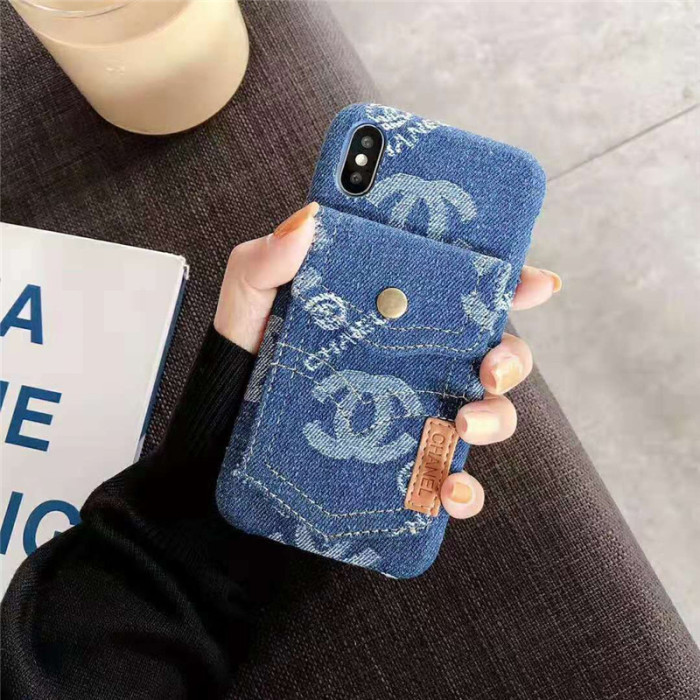 chanel シャネル iphone xrケース iphone xs/xs maxケース ブランド カード入れ ポケット iphone x/10/8/7/6plusケース 人気 耐久性