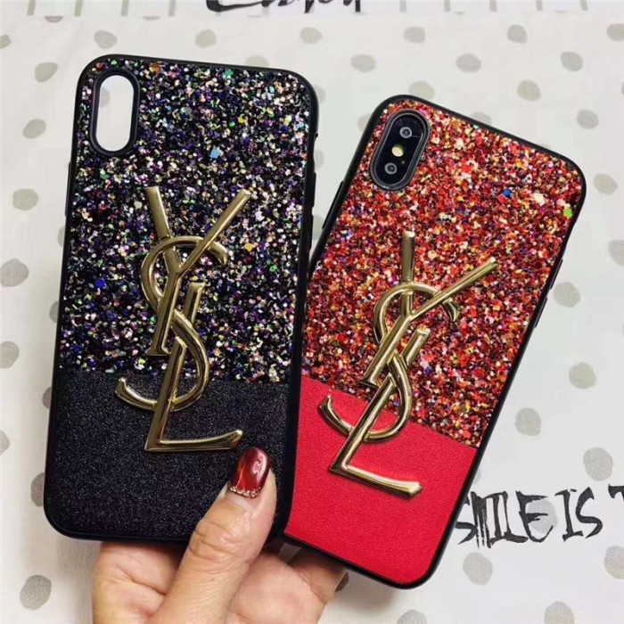 イブサンローラン iphone xr/xs/xs maxケース 高級ブランド ysl アイフォンテンアール/x/xs マックスカバー キラキラ レディース向け 人気通販