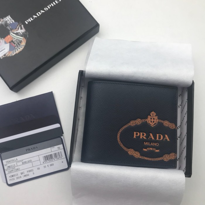 新作通販 PRADA/プラダ メンズ 短財布 二つ折り財布 2M0513-PA412