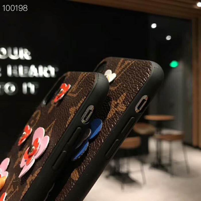 ルイヴィトン iphone xrケース アイフォンxs maxカバー ブランド おしゃれ 花飾り iPhone x/7/8plusケース 人気 芸能人愛用