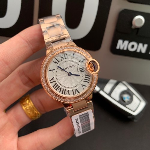 カルティエ Cartier 時計 クォーツ レディース バロンブルー Ca-TSH390-060