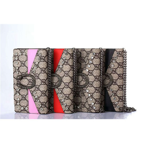 グッチ GUCCI iphone11/11pro/11pro maxケース 即納品 iphone xrケース 手帳型 アイフォンxs/xs maxケース 肩掛け チェーン ブランド カード入れ 人気