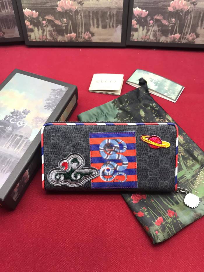 GUCCI グッチ 長財布 ラウンドファスナー式財布 496342-1 新作