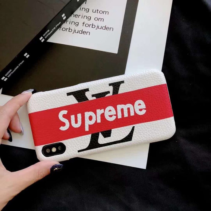 シュプリーム ルイヴィトンコラボ IPhone xr/Xs/Xs maxケース オシャレブランド Supreme アイフォンxs/x/8plus保護カバー 個性 ルイヴィトン Iphone X/xsハードケース 激安