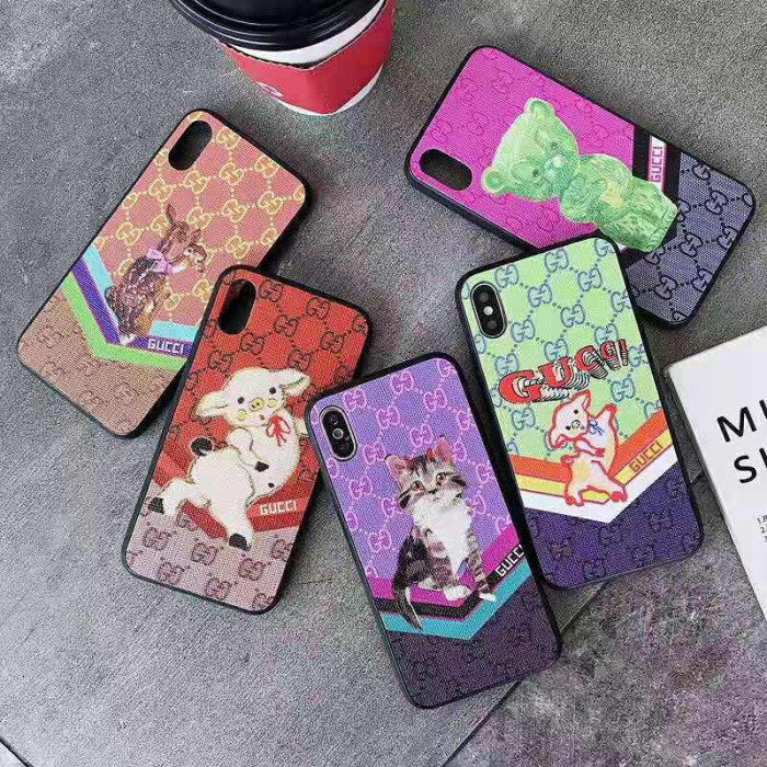 GUCCI グッチiphone11/11pro/11pro maxケース即納品 iphone xr/xs maxケースブランド iphone XI/11rケースキャラクター付き可愛い iphone x/8/7 plusケース男女兼用 大人気