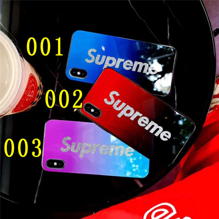 シュプリーム iphone xr/xs/xs maxケース 人気潮流ブランド SUPREME アイフォンテンアール/x/xs マックスカバーキラキラsupreme英文字付け 個性ジャケット