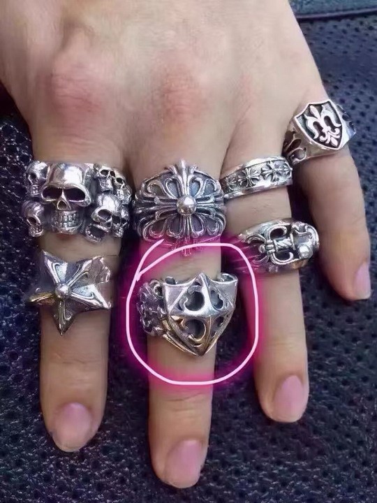 ChromeHearts クロムハーツ100% 925シルバー 正規品品質 リング 【指輪】恋人 ch678170A