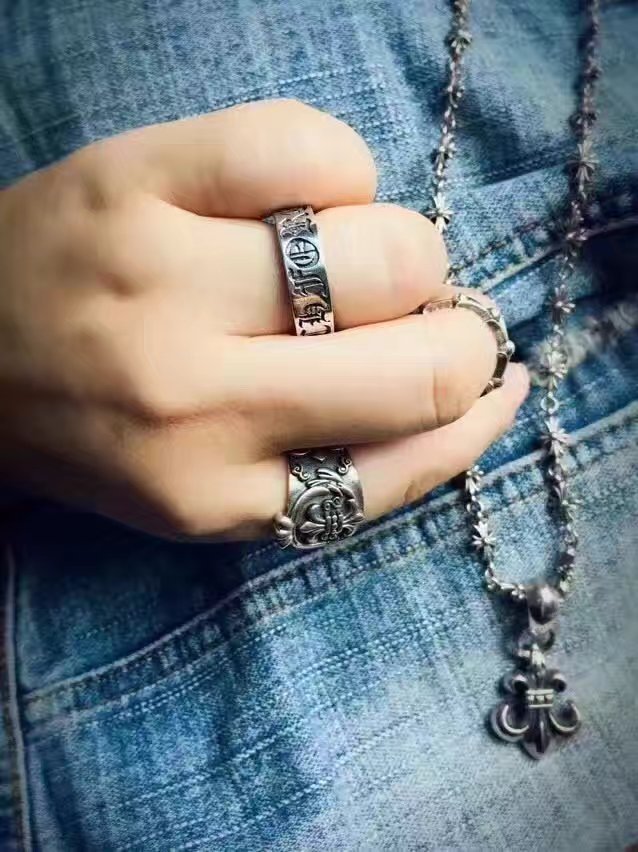 ChromeHearts クロムハーツ100% 925シルバー 正規品品質 リング 男女兼用 ch678145A