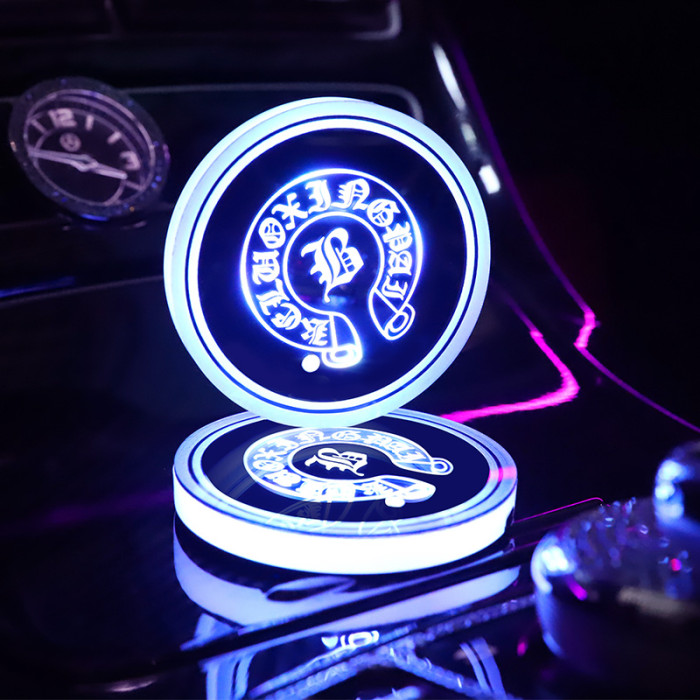 クロムハーツ シュプリーム 車 の インテリア ライト2個アクリルカラー usb 充電 器ウォーター カップ溝 led 雰囲気 ライト星座シリーズ