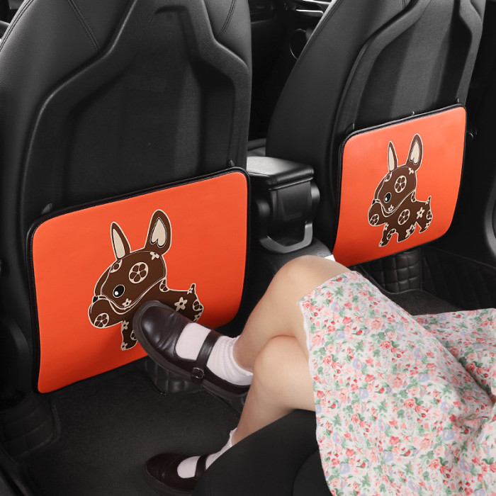 シートバックポケット キックガード 車用アンチ汚いマット 傷 汚れ 防止 シートバックプロテクター 子供のためのキックマット シートカバー カーグッズ 愛車 保護パッド オートシートバックカバー カー用品 ベージュ