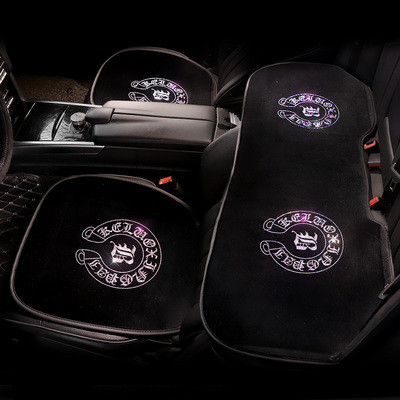 クロムハーツ 車 シートカバー 車用/内装パーツ/カークッション カーシート Ｌ字型クッション 椅子カバーマット 超通気性 快適性 座布団 - 車用 運転 自宅用 オフィス 滑り止め 脱とても簡単